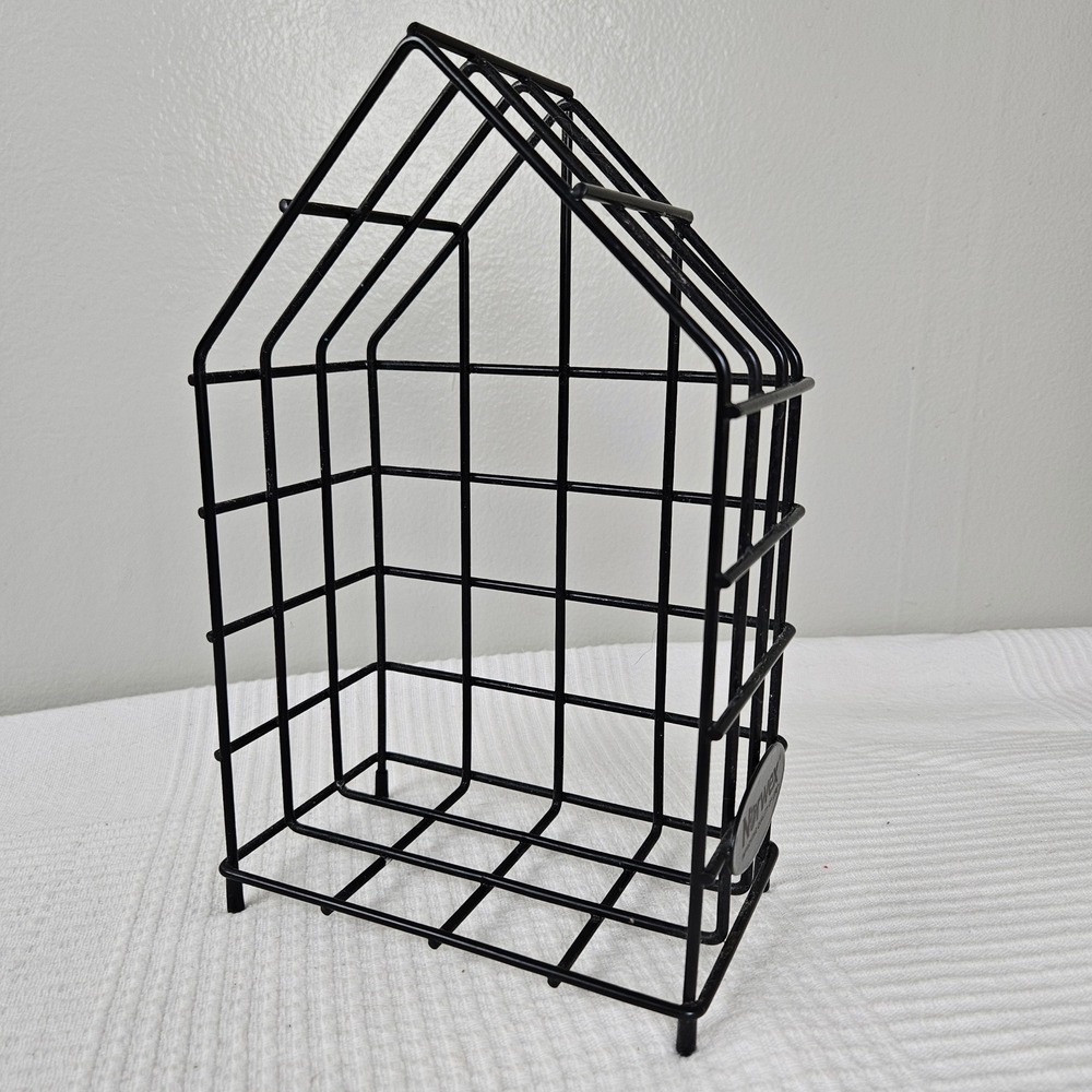 Norwex Wire House Box Kitchen Countertop Holder Black (cloths not included)